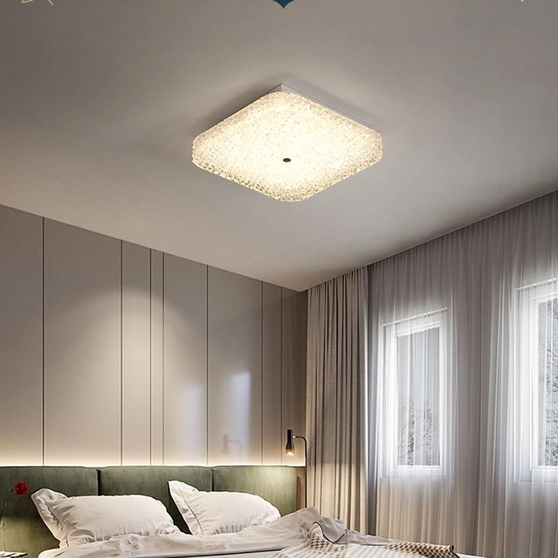 Ceiling Light for Room Simple Modern Round Bedroom Light Crystal Postmodern Lamp