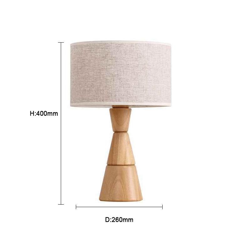 Wood Body and Fabric Shade Table Lamp Simple Floor Lamp