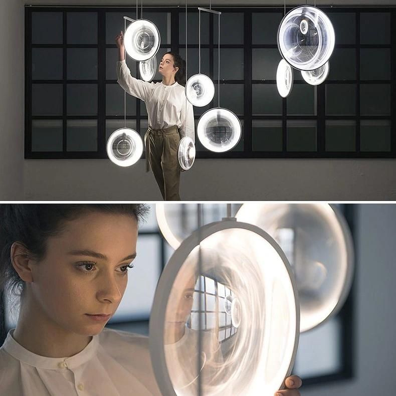 Art Decor Nordic Designer Convex Lens Glass LED Pendant Lights (WH-GP-88)