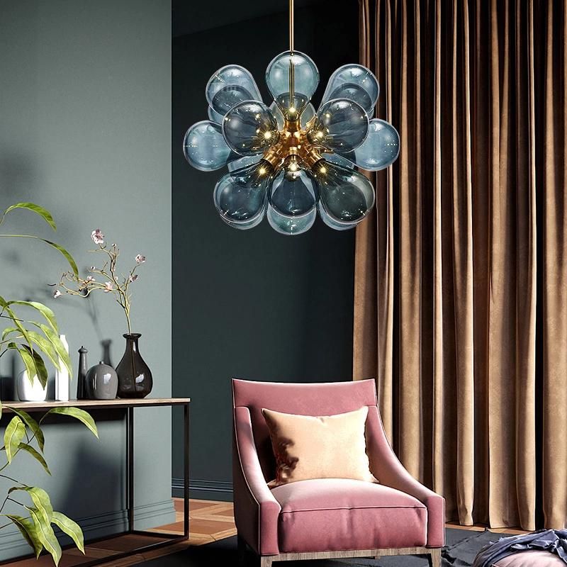 Bulb Creative Crystal Chandelier restaurant Bedroom Dining Room Pendant Lamp