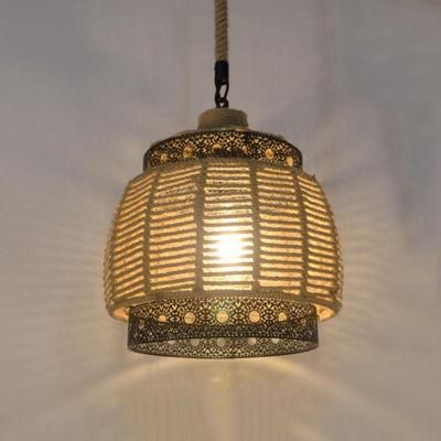 Rattan Pendant Light Kitchen Pendant Lighting Chandelier Light Hemp Rope Home Lighting