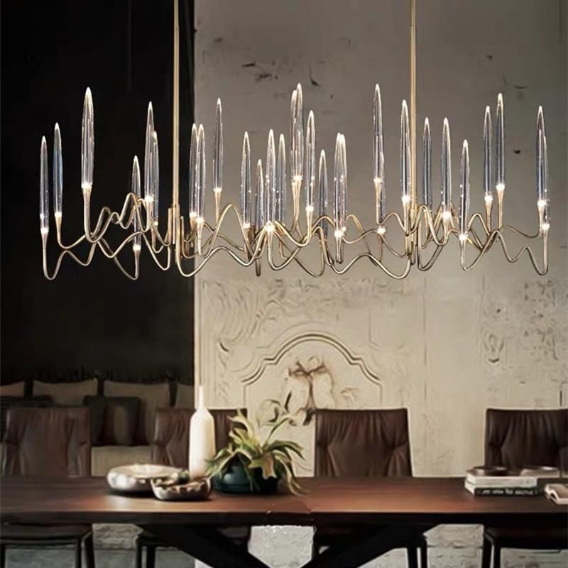 Crystal Living Room Hotel Project Branch Light Luxury Restaurant Pendant Lamp