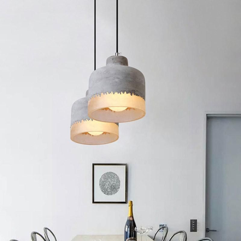 Industrial Pendant Light Dining Room Bar Parlor Loft Deco E27 Natanael Modern Cone Cement Pendant Light (WH-AP-337)