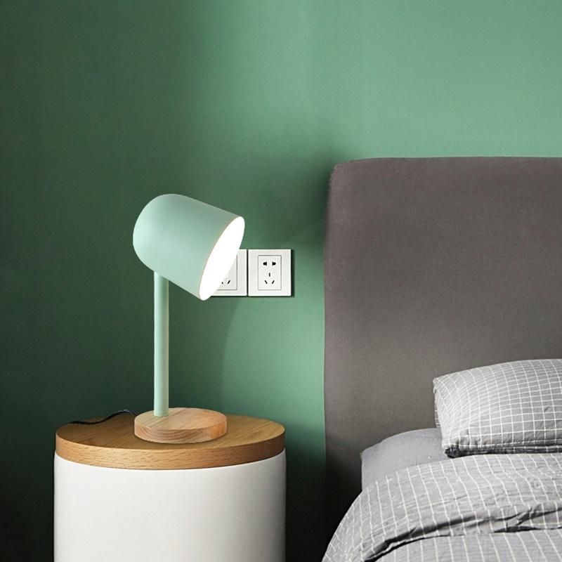 Blue Color Simple Style Table Lamp Reading Light Desk Lamp Study Lamp