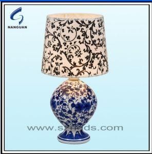 Touch Table Lamp with Ceramic Base and Fabric Shade in Economic Range (NG-E34)