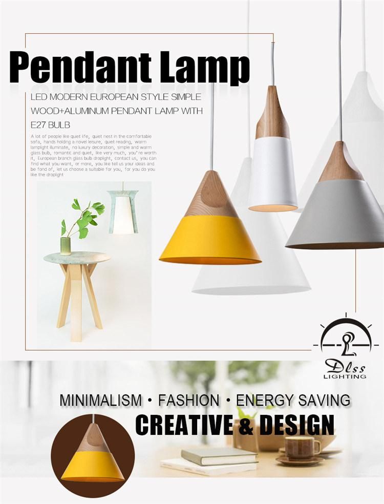 Modern Decorative Hanging Pendant Light Wood Fancy Pendant Lighting