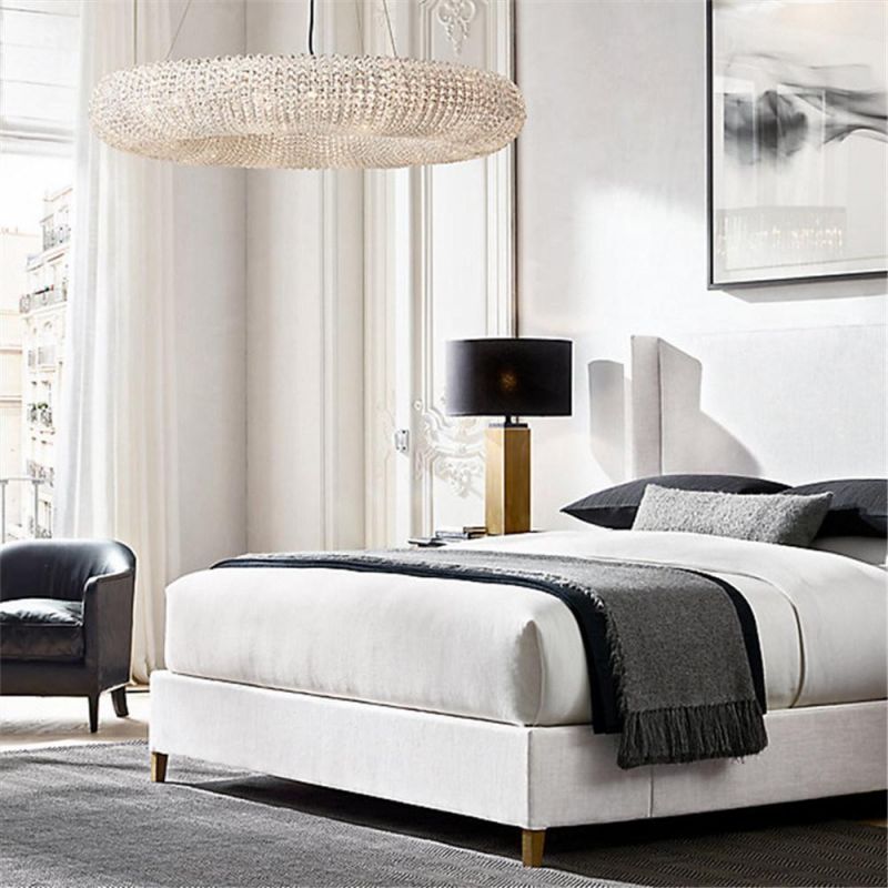Modern Custom Made Hanging Crystal Chandelier