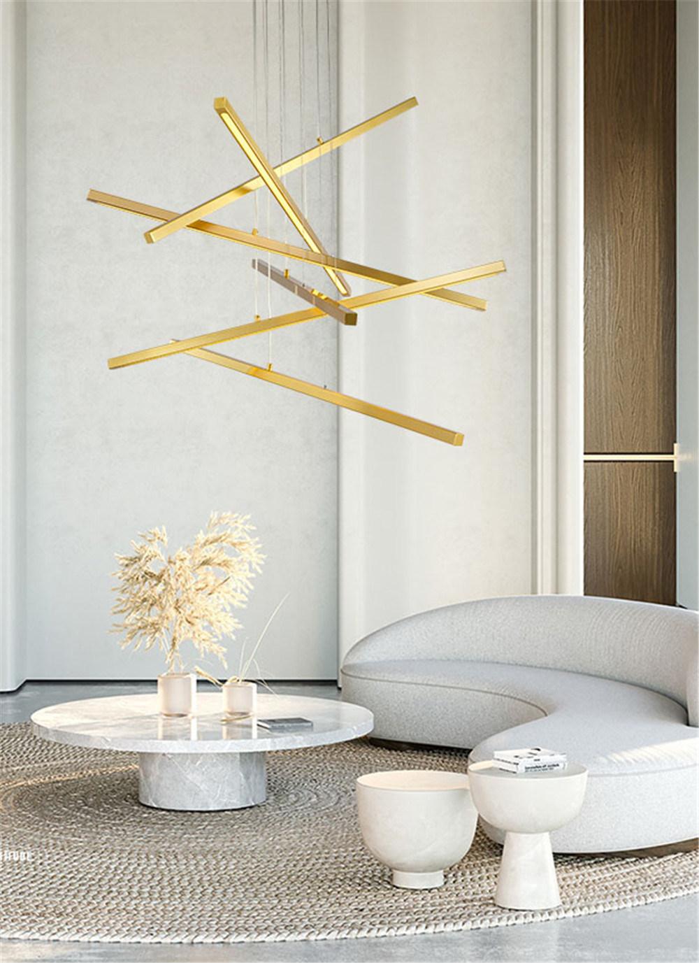 Luxury Indoor Light Strip Decorative Modern Chandelier Pendant Lamp