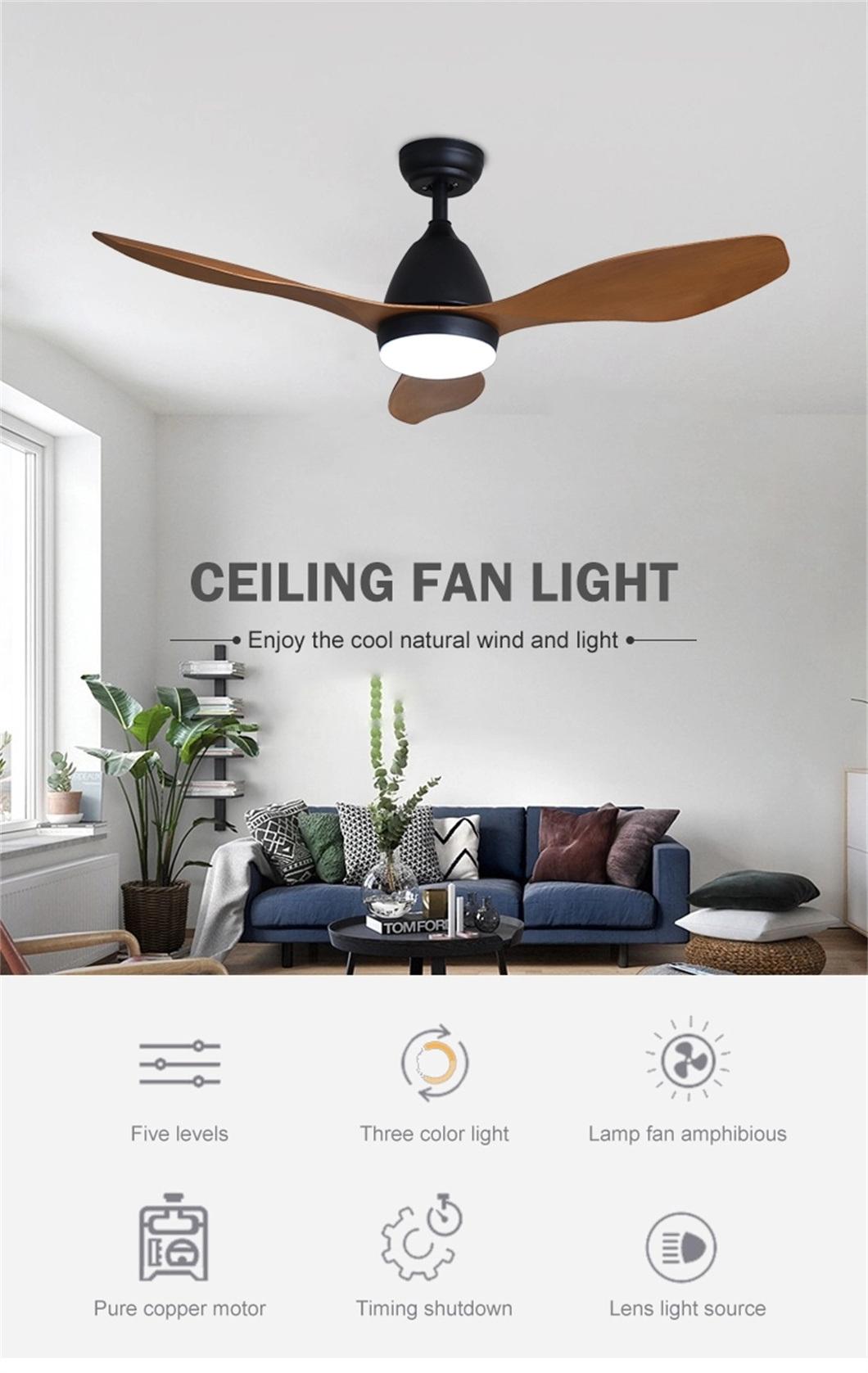 Energy Saving Motor Multi Function LED Remote Control Ceiling Fan Light
