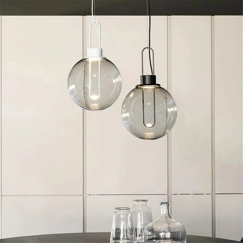 Simple Glass Bubble Nordic Bar Restaurant Pendant Lighting Fixtures Creative Art Designer Dining Room Cafe Kitchen Hanging Lamps