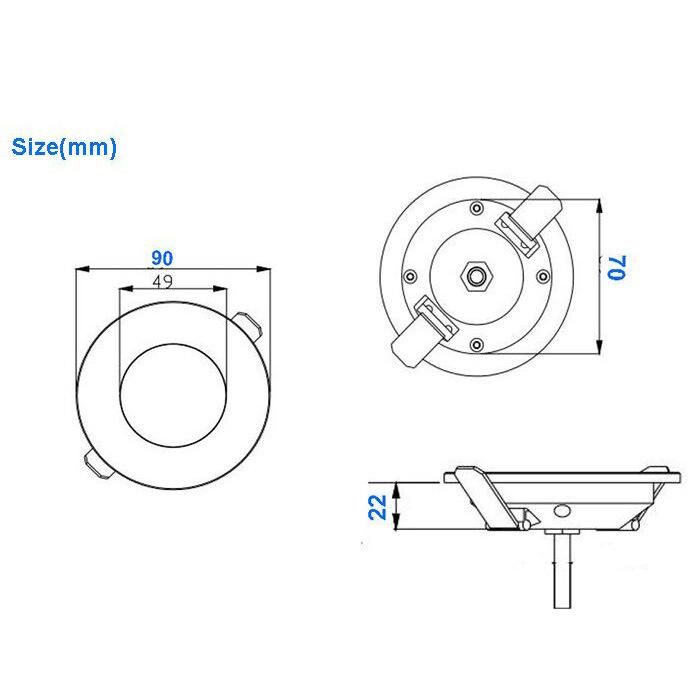 IP67 24V RGBW Boat RV Recessed Ceiling Light 316 Stainless Steel LED Downlight