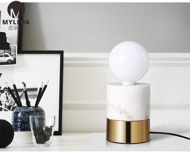 Hotel Bedroom Bedside Decorative Marble Table Lamp