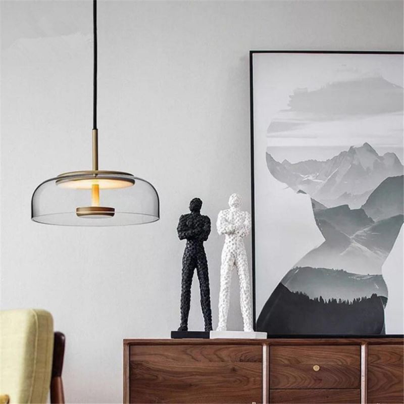 Glass Lampshade Home Deco LED Pendant Lights Dining Room Cafe Kitchen Hanging Light Fixtures