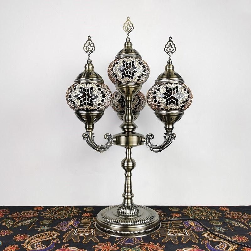 Mediterranean Style Art Deco Turkish Mosaic Table Lamp Restaurant Table Light (WH-VTB-15)