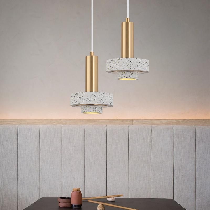 Marble Glass Pendant Lighting Dining Room Loft Deco Terrazzo Print Stone Pendant Light (WH-AP-342)