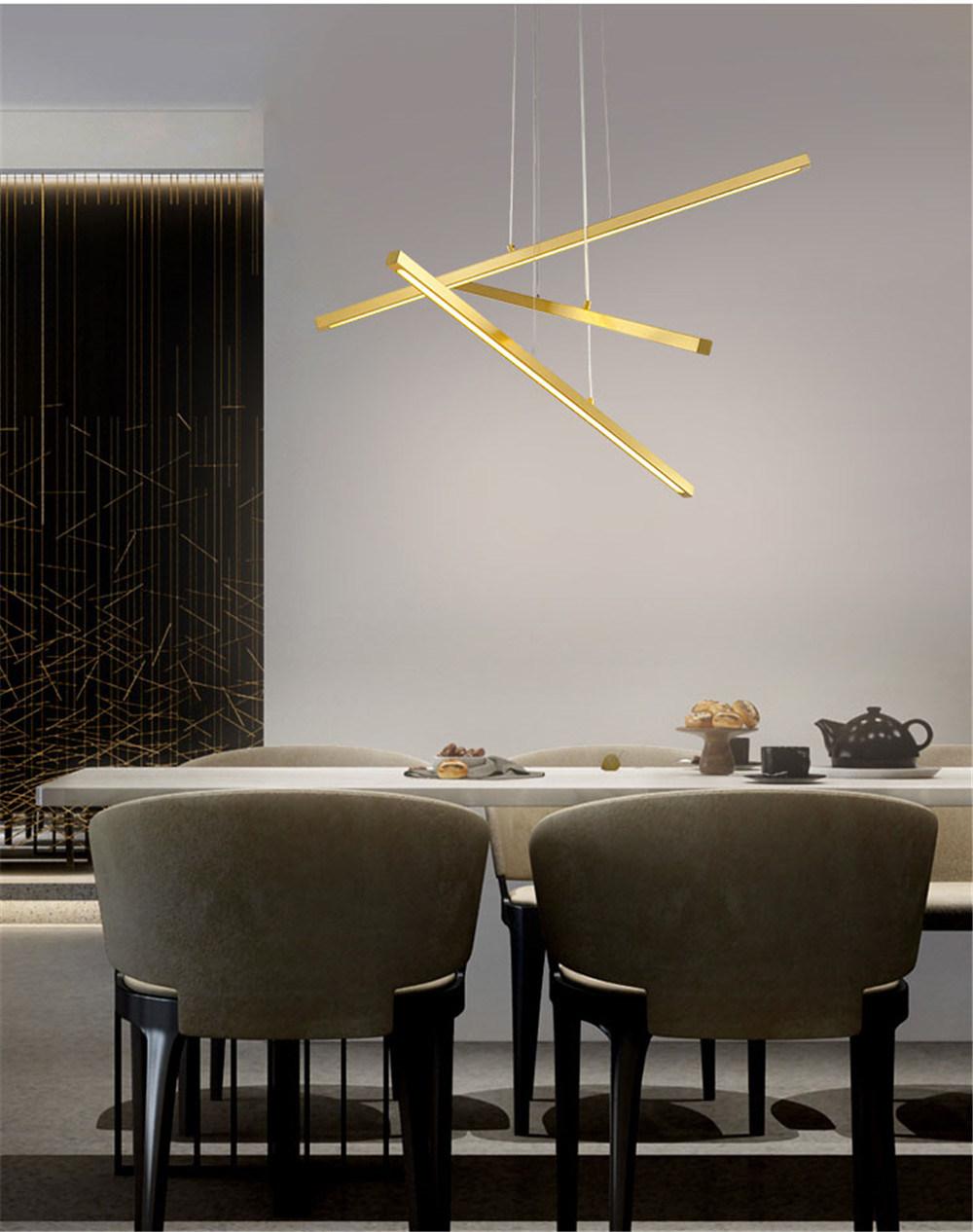 Luxury Indoor Light Strip Decorative Modern Chandelier Pendant Lamp