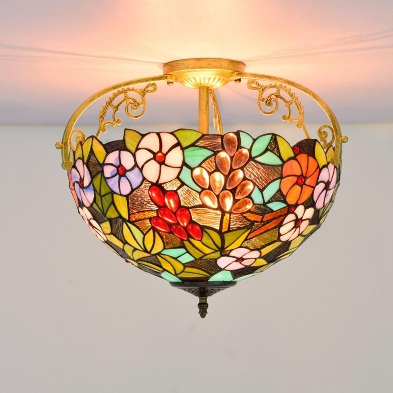 Turkish Colorful Glass Pendent Light Fixtures Kitchen Basket Empire Chandelier (WH-TA-35)