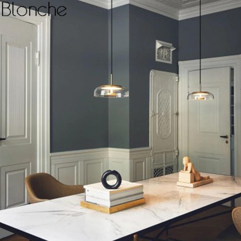 Nordic Clear Glass Pendant Lights LED Gold Modern for Dining Room Indoor Home Loft Kitchen Pendant Light (WH-AP-185)
