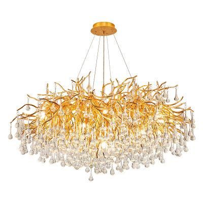 Villa Chandelier Tree Droplet Crystal Lamp Shop Lamp Pendant Lamp