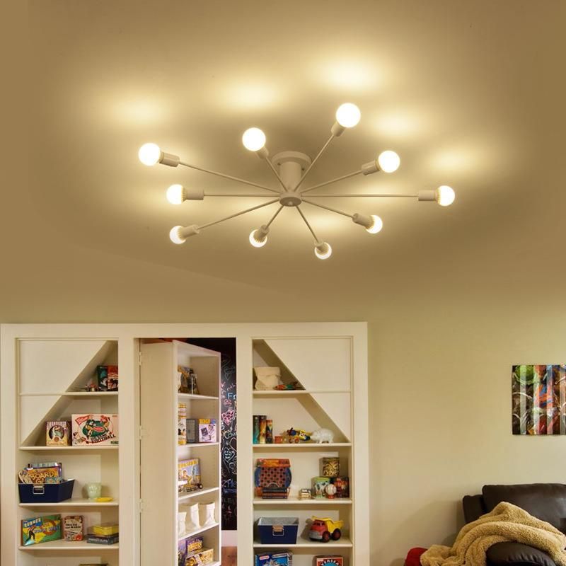 Retro Spider Chandelier 6/8/10 Sockets Lighting Vintage Dining Room Living Room Black Chandelier (WH-VP-56)