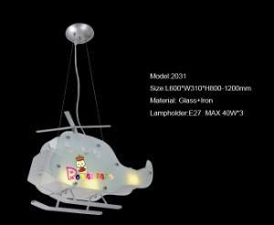 Glass Craft Copter Kids Room Pendant Lamp