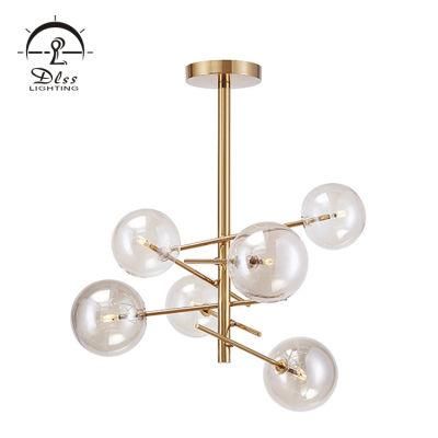 Hot Sale Modern Home Project Glass LED Lighting Chandelier