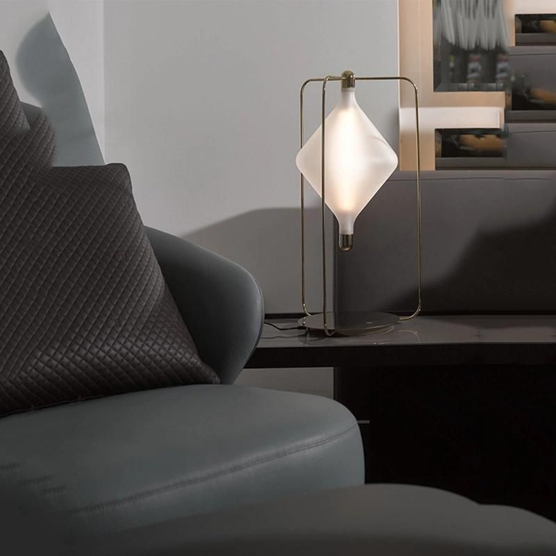 Diamond Chimney Shade White Table Lamp Reading Lamp Bedside Lamp