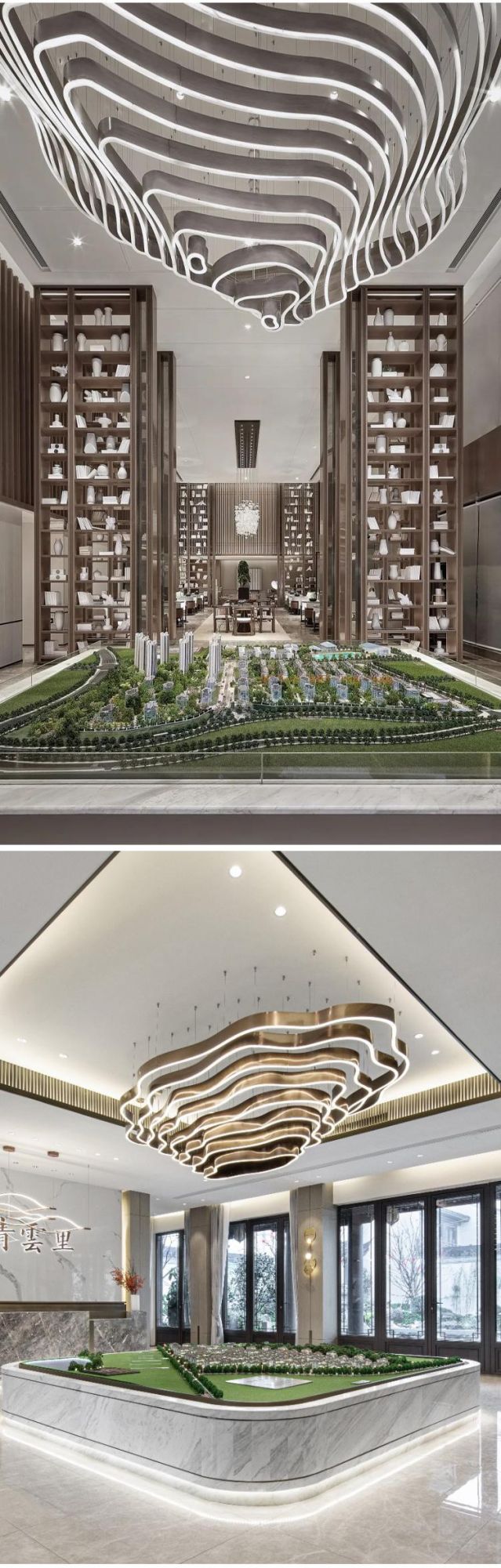 Mountain Lights Custom Project Luxury Staircase Banquet Hall Hotel Non-Standard LED Chandelier