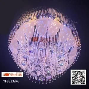 2015 China Supplier Crystal Glass LED Ceiling Luminaire Chandelier (YF8833/R6)