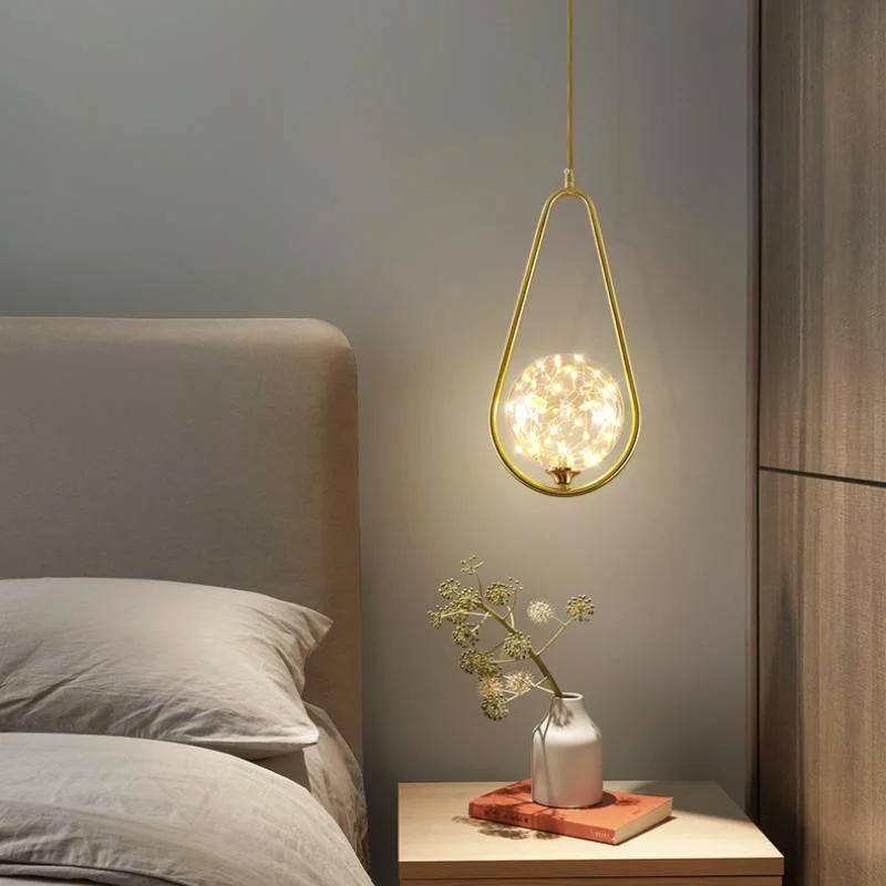Modern LED Pendant Lights Glass Light Fixtures Living Room Bedroom Hanging Lamps (WH-GP-44)
