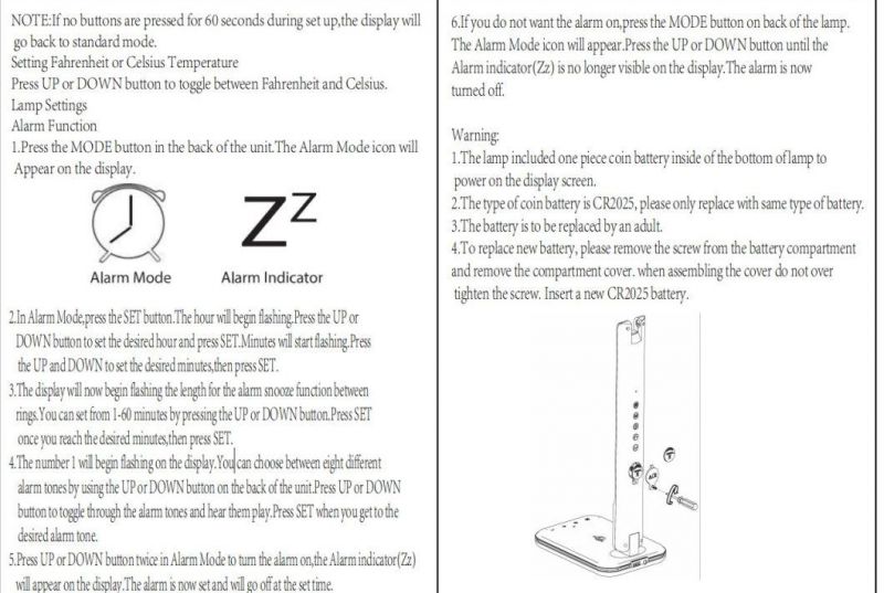 8 in 1 Modern Contemporary LED Desk Table Lamp Light with 2 Phone Chager & LCD Screen