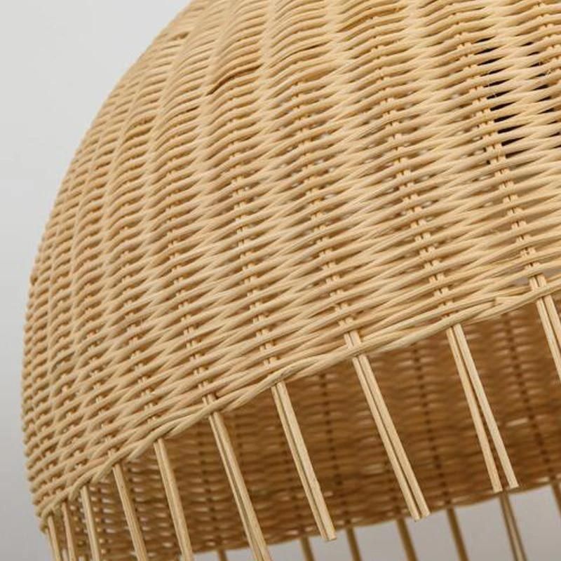 Wicker Rattan Shade Pendant light Fixture Wire Asian Nordic Creative Hanging Ceiling Lamp Droplight (WH-WP-34)
