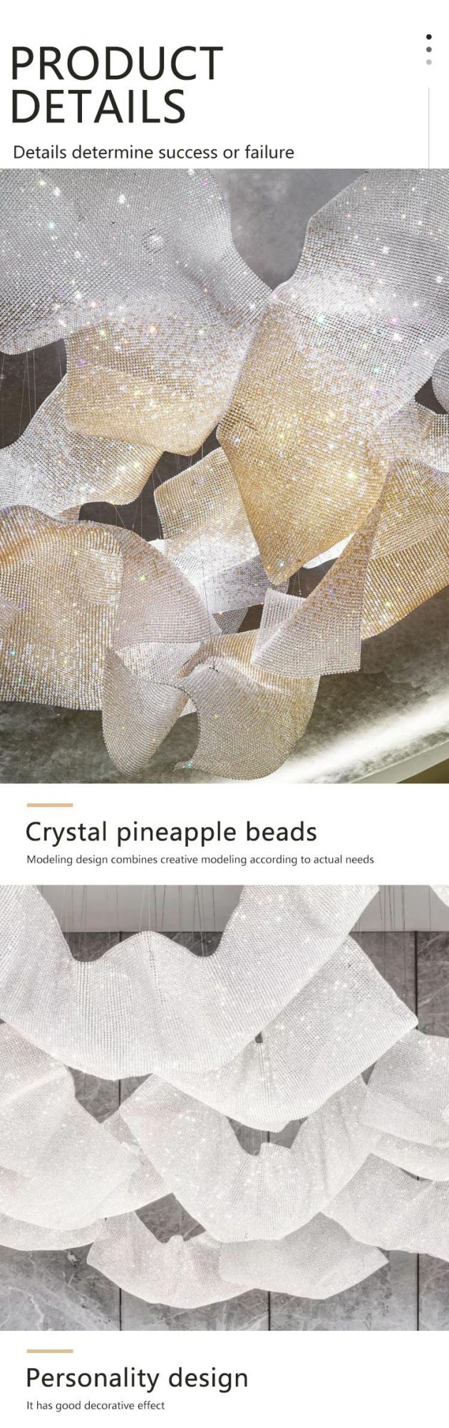 Hot Selling Luxury Crystal Restaurant Hotel Villa LED Chandelier