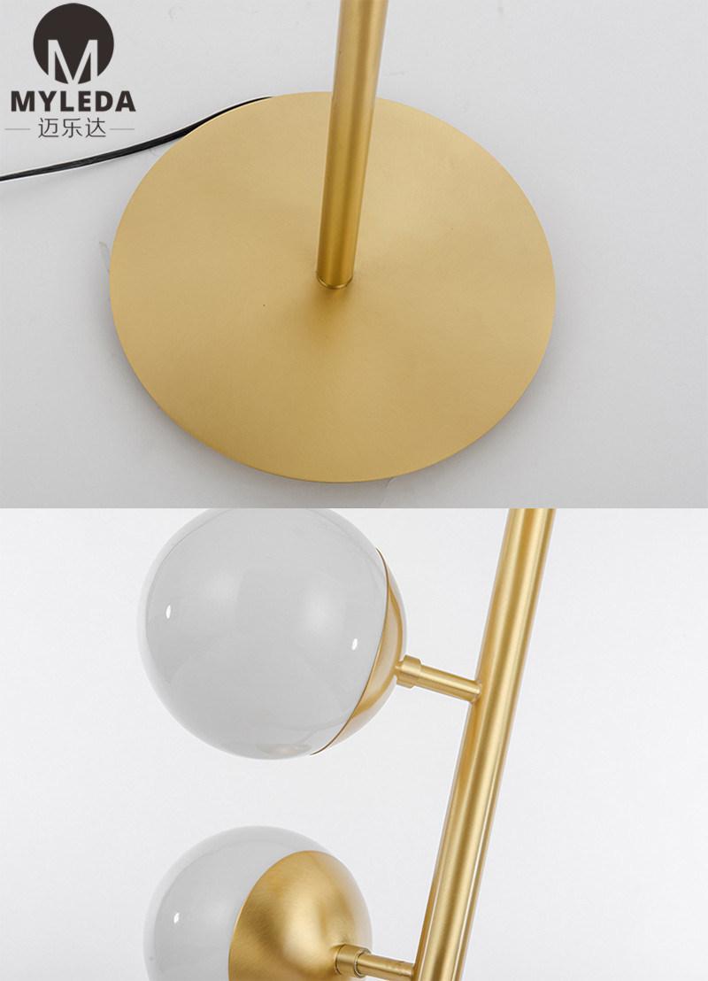 Modern Glass Metal Floor Light Standing Lamp