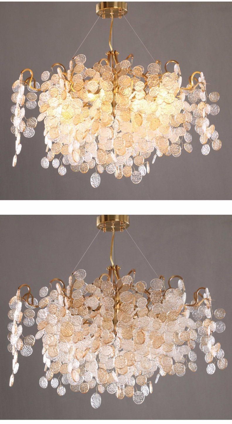 American Hotel Tree Branch Copper Crystal Chandeliers Lighting