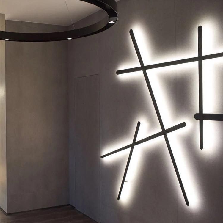 Modern Corridor Personality Cross LED Line Art Special-Shaped Lamp