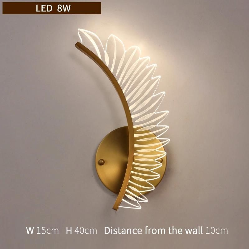 Modern Gold Designer Wall Lights for Bedroom Bedside Wall Sconce (WH-OR-125)