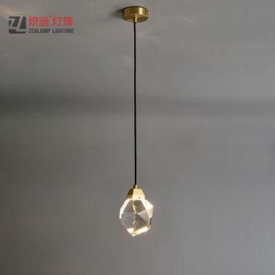 Modern Lighting New Design Clear Glass Copper Pendant Lamp