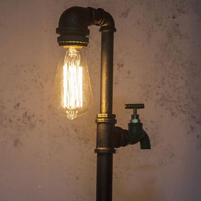 Steam Punk Industry Wind Table Light Edison E27 Lamp Study Office Bedroom Living Room Desk Light (WH-VTB-29)