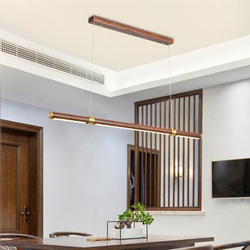 Nordic Long Pendant Light Minimalist Office Niels Scandinavian Round Case Wooden Pendant Light (WH-AP-359)