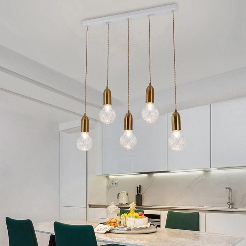 Small Glear Glass Pendant Lights for Indoor Dining Room Kitchen Lighting Fixtures (WH-GP-23)