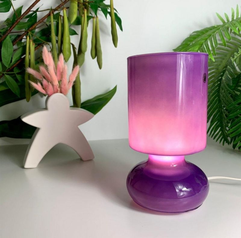 Glass Table Lamp Lykta Light Handmade Retro