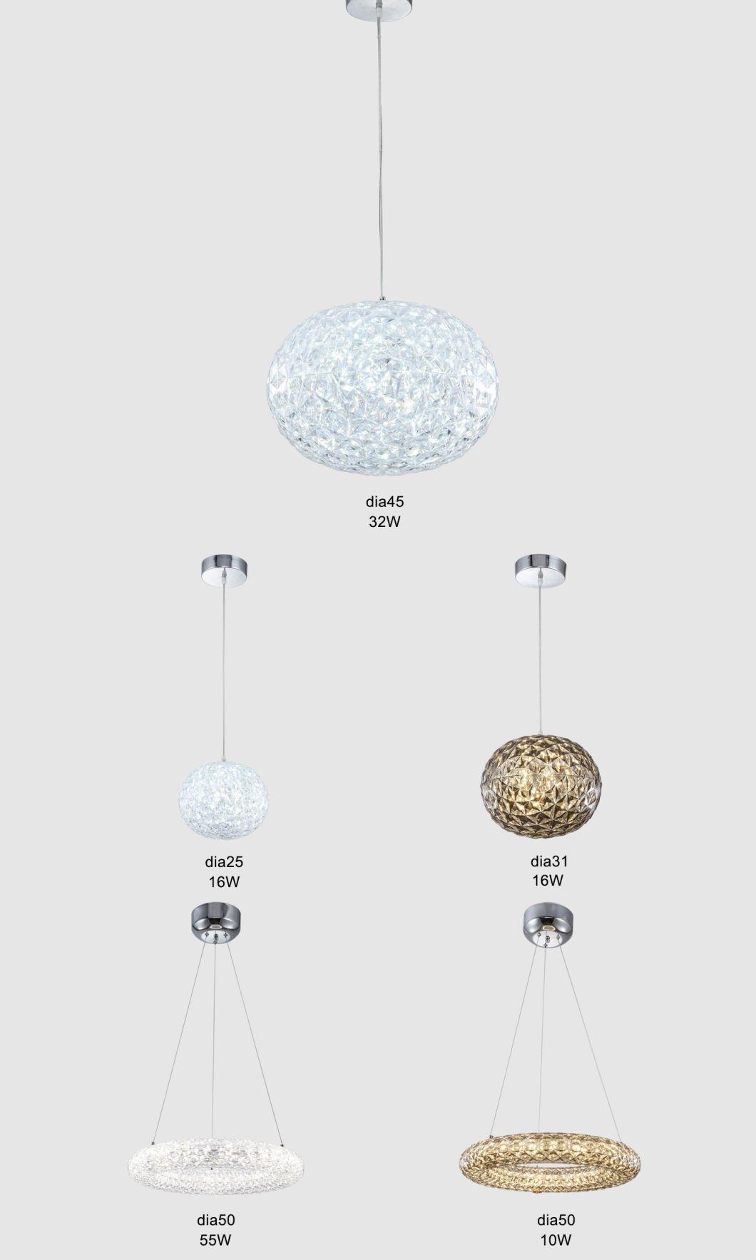 Hot Sale Iron Glass Black/White/Bronze Gold 27W Chandelier