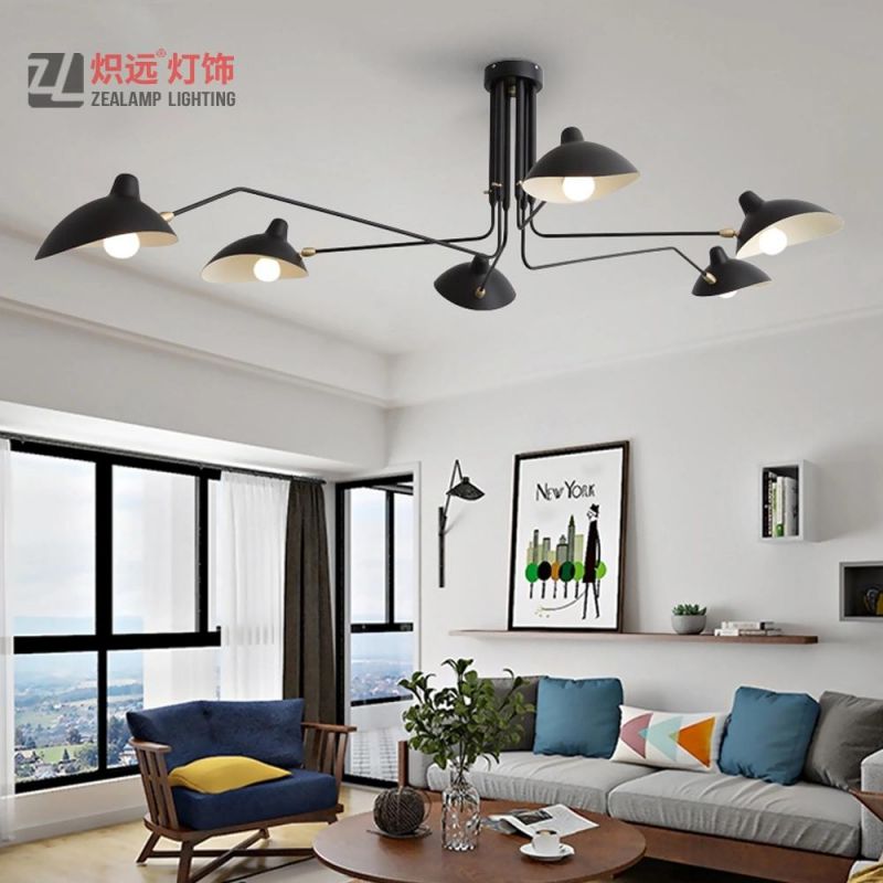 Iron Chandelier Light Hanging Indoor Pendant Lighting for Restaurant