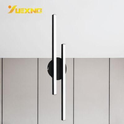 Cheap Factory Price Room Nordic LED Dimmable Strip Light IP20 Indoor Black White Iron Wall Round Lamp