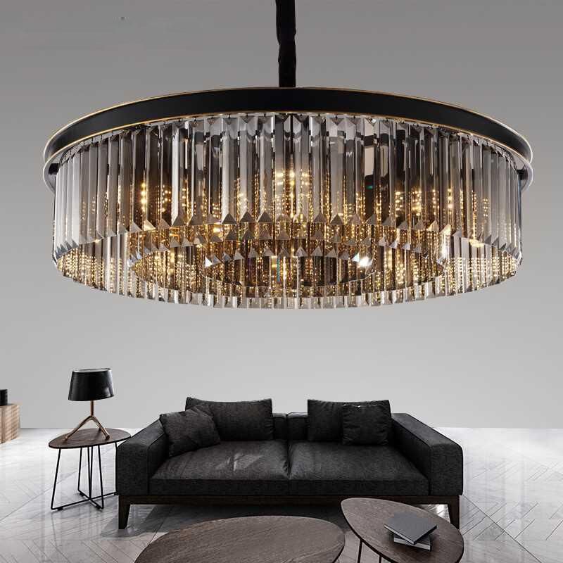 Flush Crystal Ceiling Pendant Light Fixtures Amber Color for Home Decoration Avize (WH-CA-21)