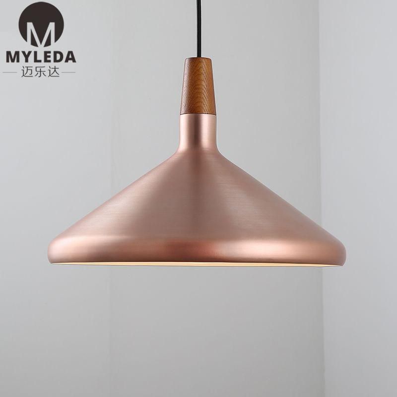 Pendant Lamp with Wood Decorative Head