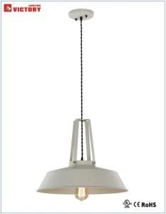 Industrial Indoor Metal White Shade Pendant Lamp Chandelier