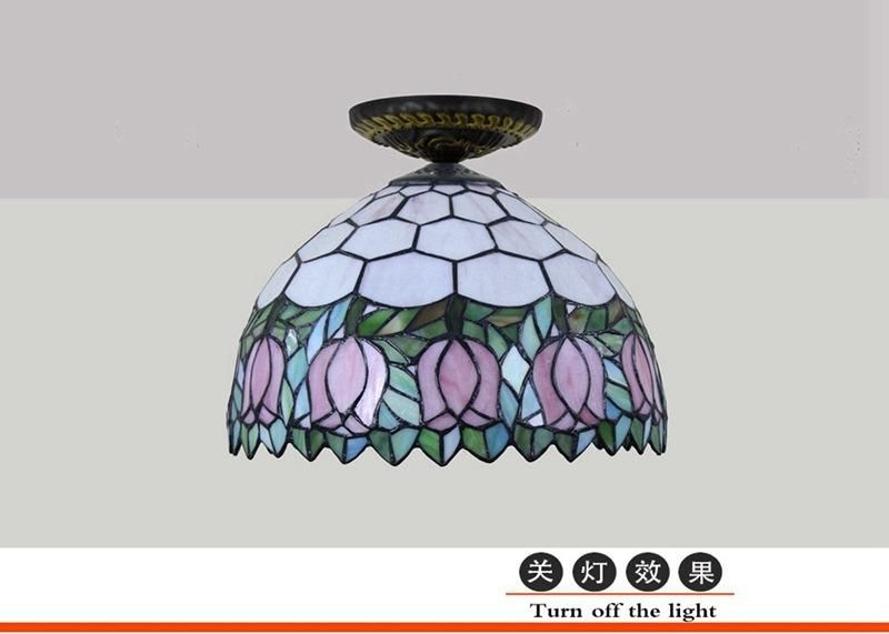 Tiffany Pink Color Ceiling Lamp Dining Room Hallway Sitting Room Light (WH-TA-17)