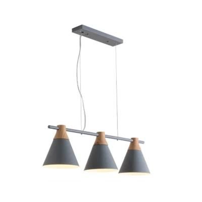 Modern Lighting Hanging Pendant Light E27 Wood Base Six Colors Indoor Lamp